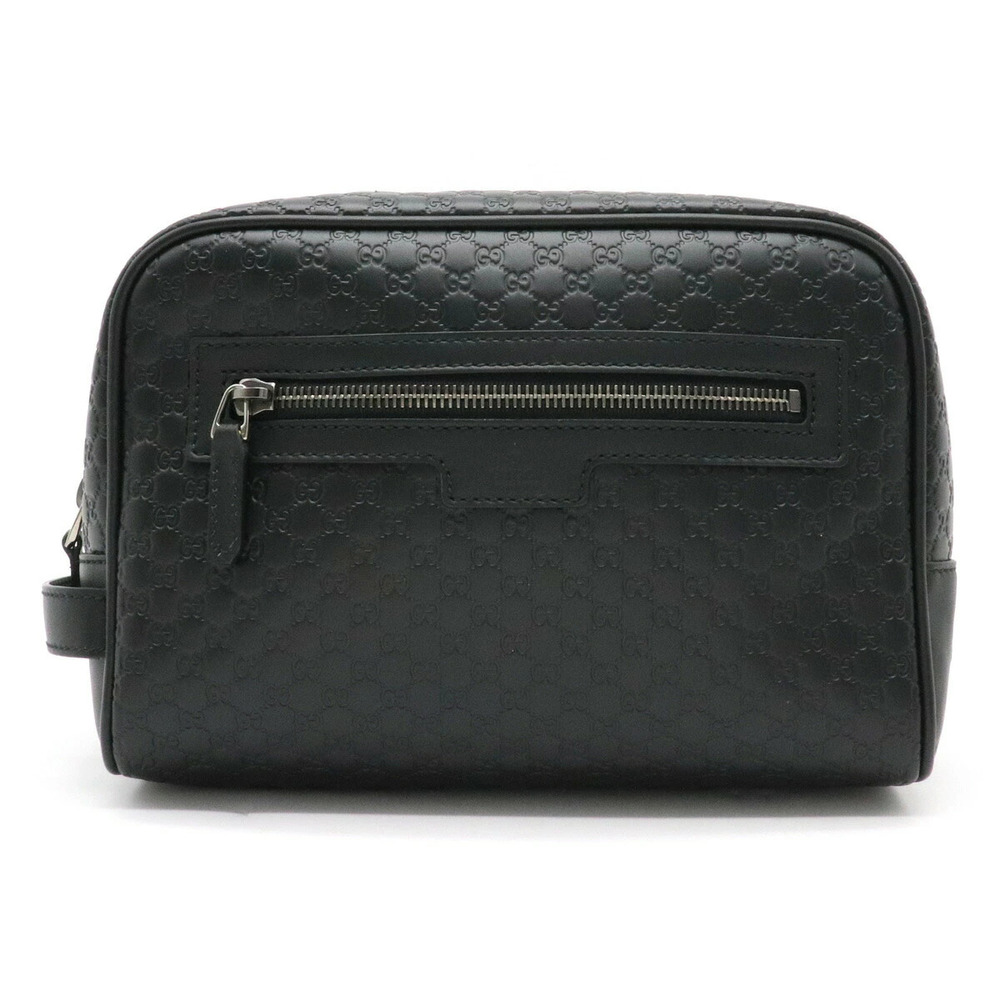 Gucci Microguccissima Shoulder Bag Handbag Leather Black